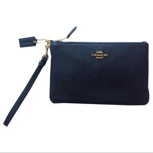 Leather Coach Wristlet